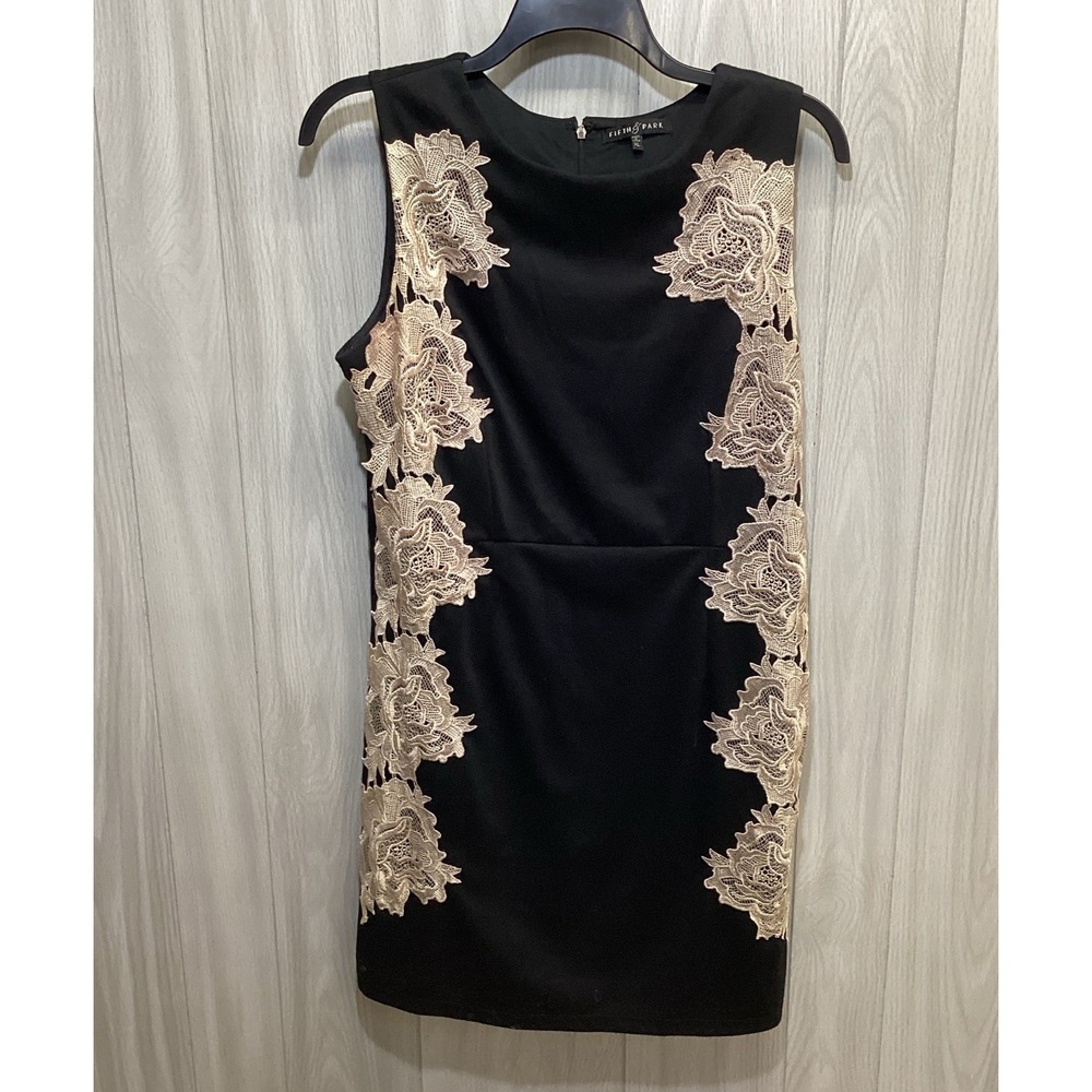 Fifth & Park Women's (Size XL) Sleeveless Round Neck Sheath Dress Lace Floral